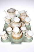 Minton Jubilee thirty six piece tea set including teapot in good condition.