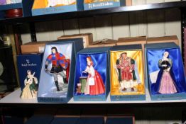 Five Royal Doulton limited edition figures, Henry VIII HN3458, Mary Queen of Scots HN3142,