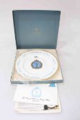 Minton limited edition Royal Observer Corps plate 1925-1975, with certificate and box.