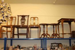 Late Victorian cabriole leg occasional table, pair Bevan Funnell Ltd Reprodux tripod wine tables,