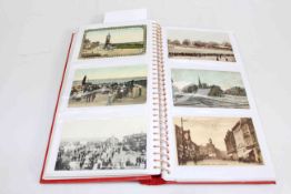 Postcard album depicting Topo Britain, greetings cards etc.