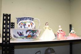 Coalport 'Token of Love', two Royal Doulton lady figures including Penelope and Memories,