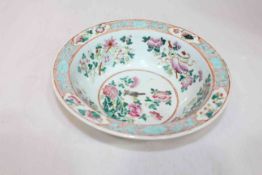 Chinese Famille Rose bowl, 29cm diameter.