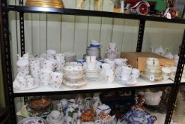 Collection of part and full tea wares including Royal Albert, Aynsley, Tuscan china, Colclough etc.