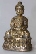 Chinese bronze coated Buddha, with mark to base, 12.5cm.