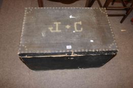 Late 19th/early 20th Century brass studded trunk.