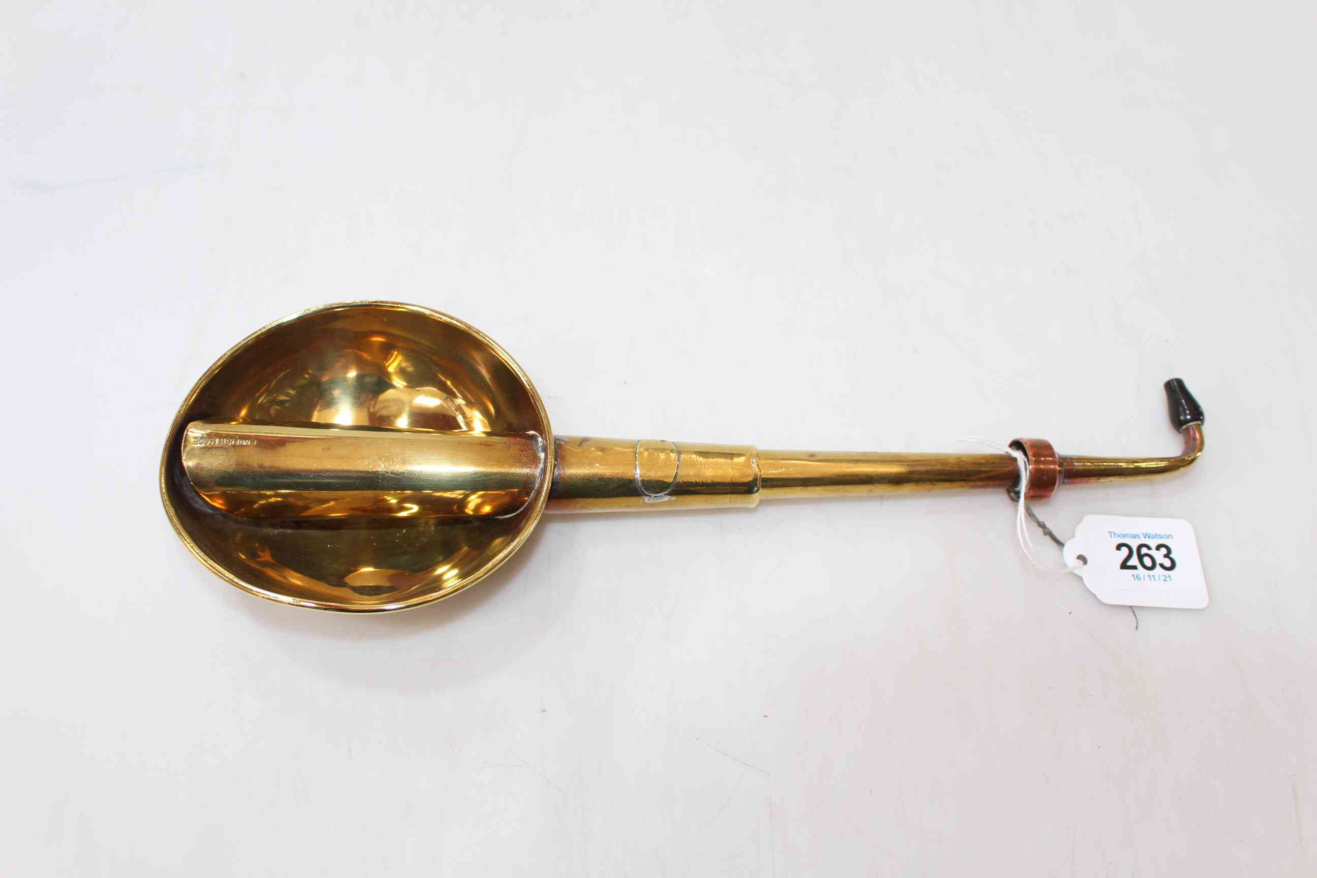 Vintage brass telescopic ear trumpet.