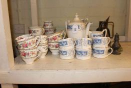 Grafton Malvern and Coalport Revelry teawares, brass ewers etc.