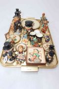 Collection of Hummel figures and plaques including Chimney Sweeps, 1976 plate, condiments, etc (26).