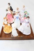 Collection of nine Royal Doulton figures including limited edition Countess of Sefton,