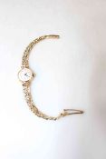 9 carat gold ladies bracelet watch by Verity.