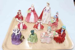 Collection of eleven Royal Doulton figures including Linda, Bess, Cissie, Affection, etc.