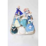 Collection of ten Royal Doulton figures including Morning Breeze, Mary, Helen, Leading Lady, Alison,
