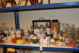 Collection of glass and china including Carlton ware, Collingwood, Brompton and other teaware,