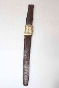 Gents Rolex 9 carat gold wristwatch, circa 1920's/30's, case 30mm by 19mm.