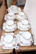 Shelley Queen Anne twenty one piece tea set.