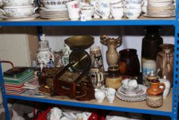 West German vases, steins, stamps, wall clock, ceramics, etc.