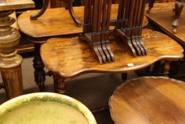 Victorian walnut and satinwood inlaid shaped top side table and Victorian mahogany side table (2).