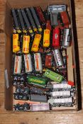 Collection of model railway rolling stock, approximately eighty pieces.