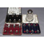 Cased set of silver teaspoons, Sheffield 1945,