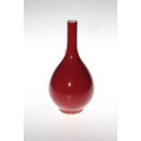 Chinese Sang de Beouf bottle vase, 26cm.