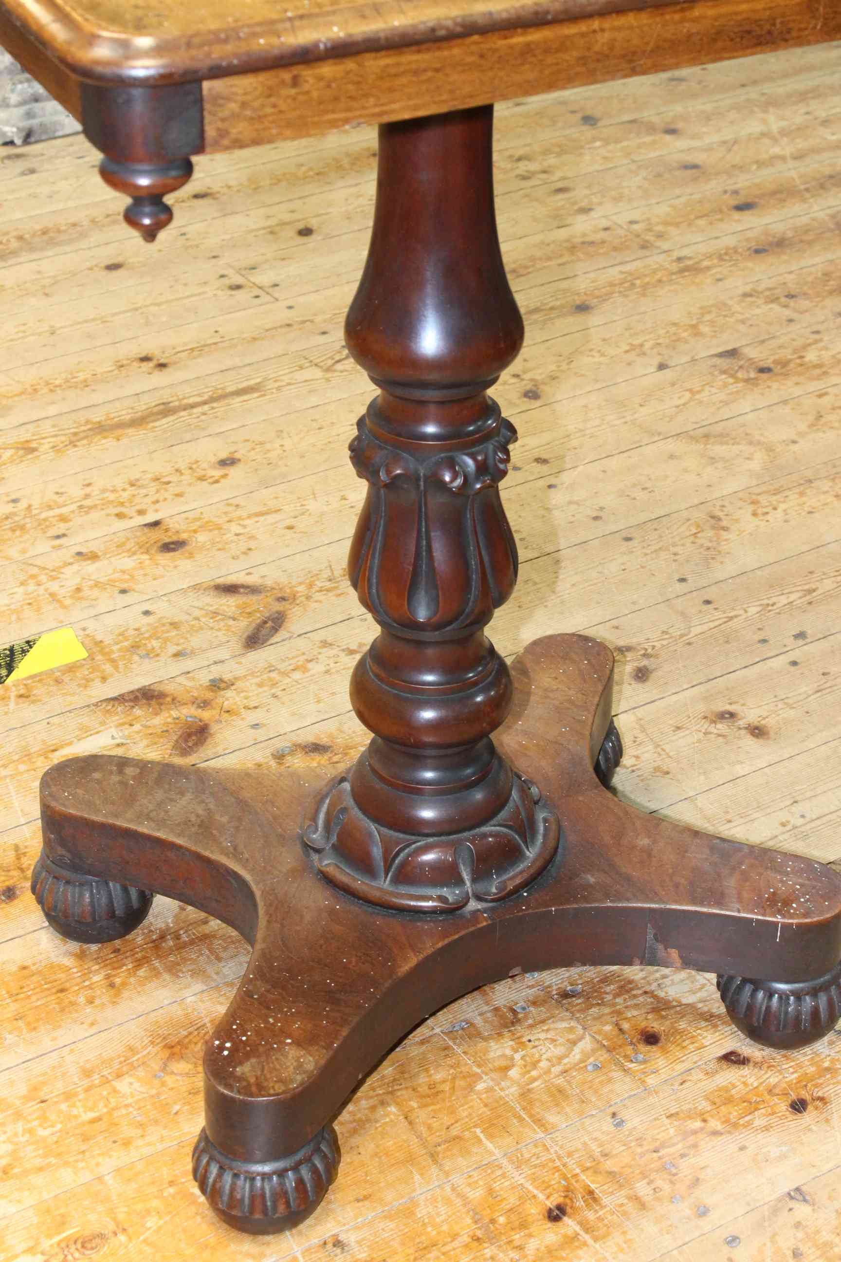 Victorian mahogany pedestal occasional table on inverted quadriform base, 74.5cm x 54cm x 48cm. - Image 2 of 2