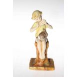 Peter Pan figure by Royal Worcester, modelled by F Gertner, No. 3011.