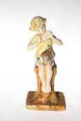Peter Pan figure by Royal Worcester, modelled by F Gertner, No. 3011.