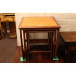 G PLan? nest of three teak tables (largest 51.5cm x 50cm x 50cm).