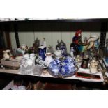 Collection including Cloisonne vases, Noritake, Maling, Royal Doulton toby jug, metalwares,