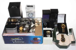 Collection of ladies and gents wristwatches including DKNY, Garmin Vivomove, Sekonda, Rivolt,