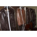 Two fur 3/4 length coats and two fur jackets (4).