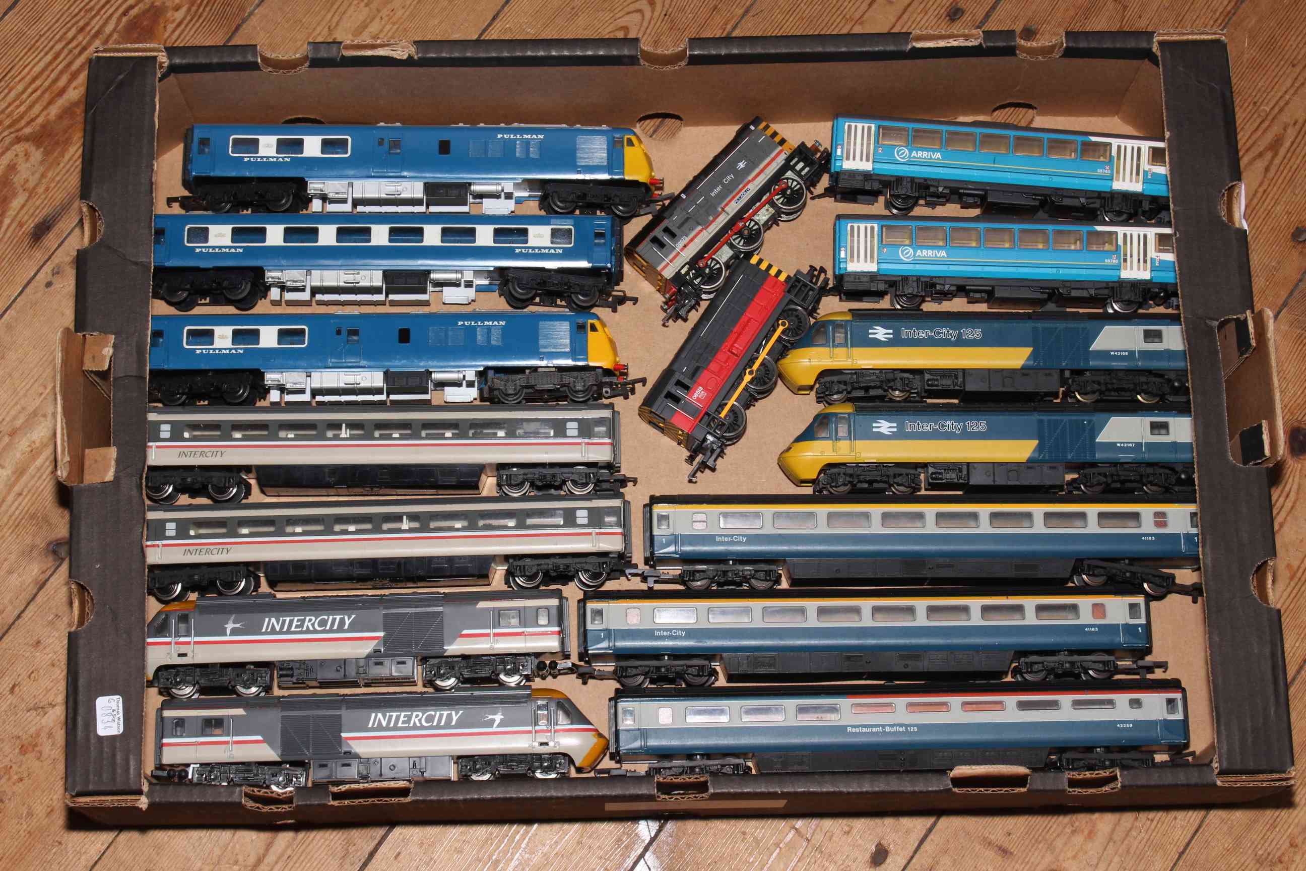 Intercity model Locomotives, assorted carriages, two Pullman Locomotives, etc.