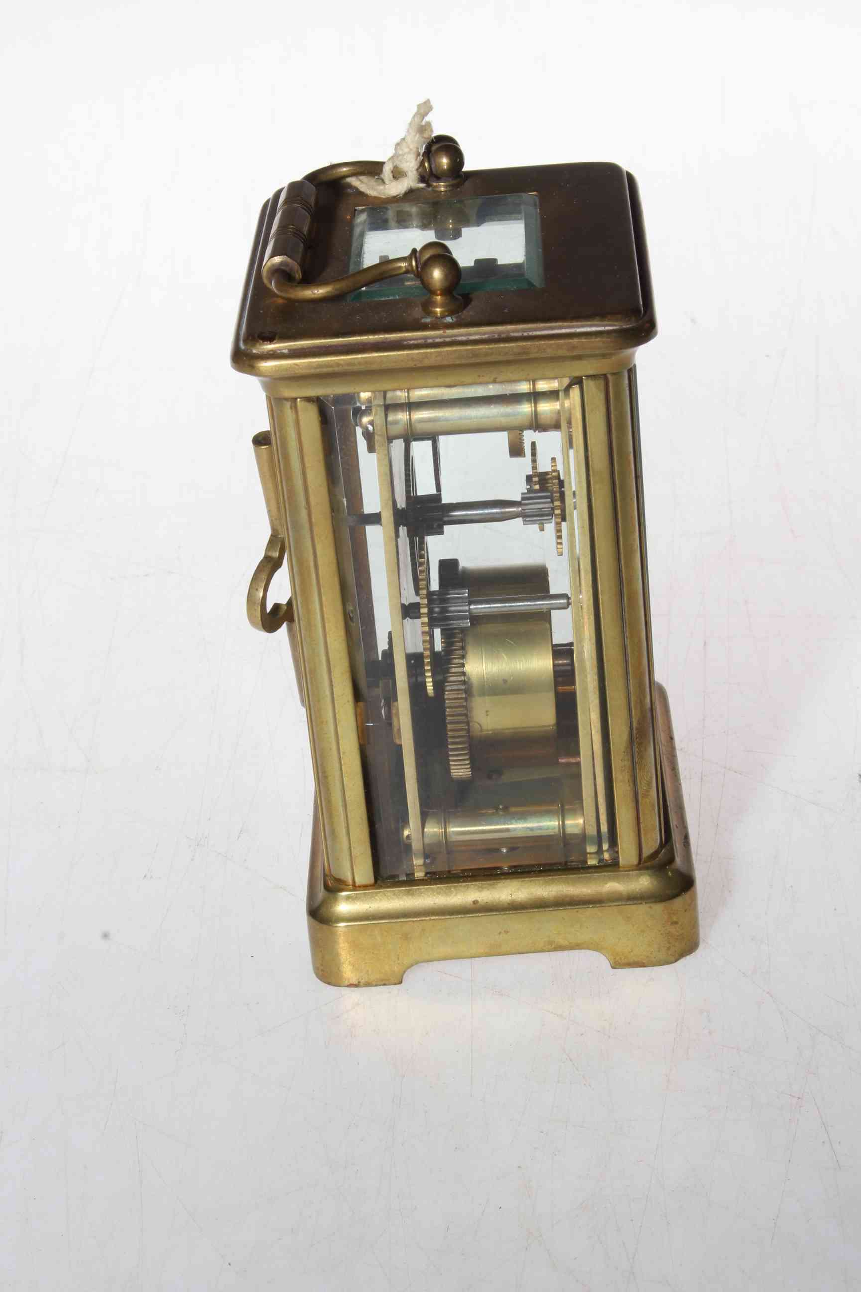 French gilt brass carriage clock. - Image 3 of 3