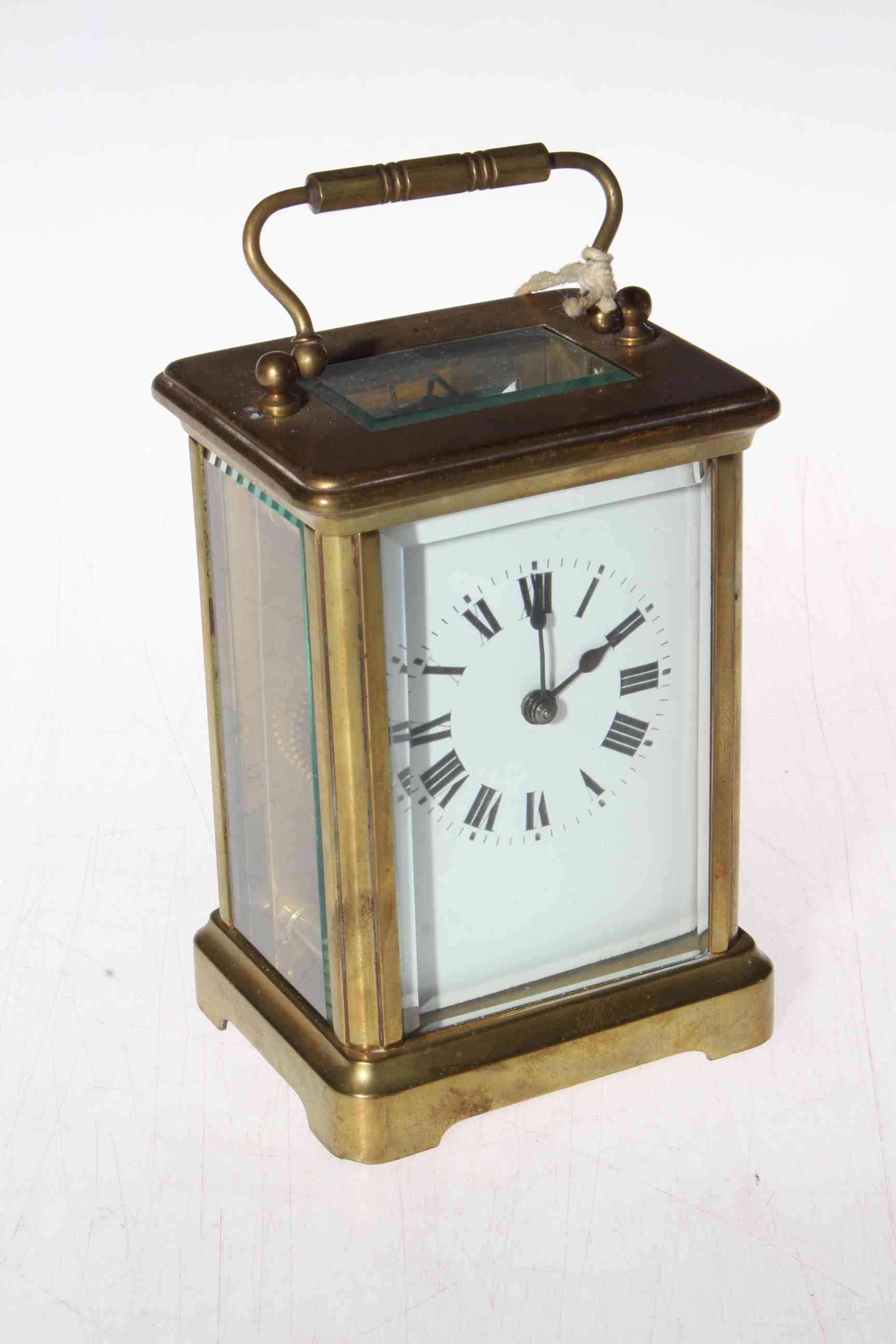 French gilt brass carriage clock.