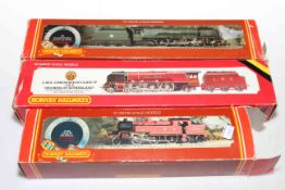 Three Hornby boxed locomotives 'OO gauge'.