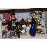 Collection of porcelain including Royal Albert Old Country Roses, Carnival glass, Oriental,