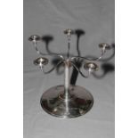 Silver Rolls Royce presentation candelabra, presented to Sir Terence Harrison 1996, 25cm high,