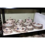 Collection of Victorian Losol Ware dinnerwares including tureens, soup bowl, etc.