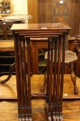 Quartetto nest of reeded leg tables, sewing chair,