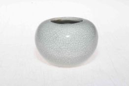 Chinese crackle glaze brush washer, four character mark, 6.5cm high.