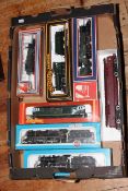 Box of seven assorted Locomotive trains.