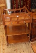 Mahogany three tier whatnot/etagere,