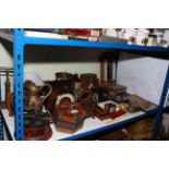 Accordion, Nirona wind up gramophone, mantel clocks, kitchen scales and weights, samplers,