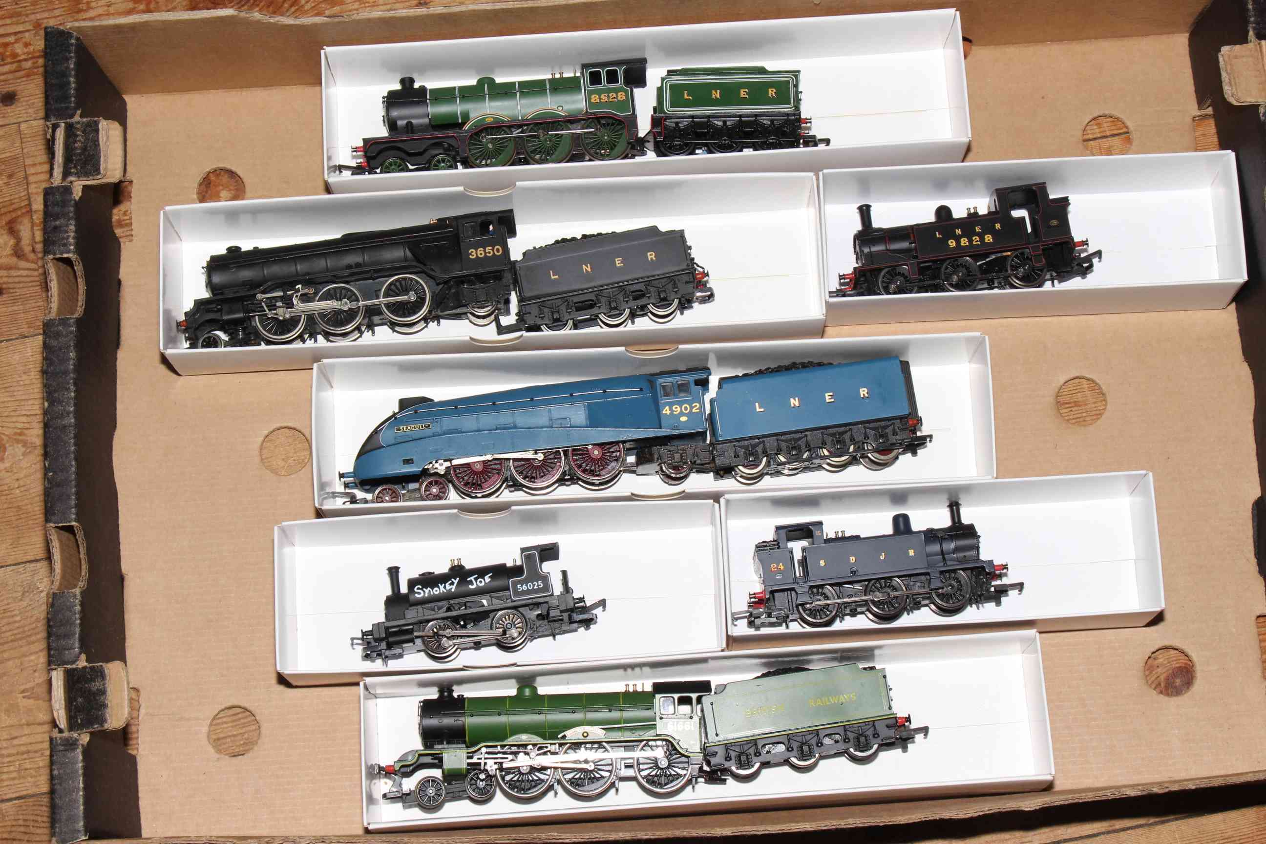 Seven model Locomotives including four with tenders.