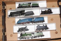 Seven model Locomotives including four with tenders.