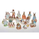 Fifteen Beswick Beatrix Potter figures, two boxes.