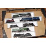 Seven model railway Locomotives including four with tenders.