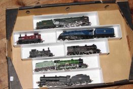 Seven model railway Locomotives including four with tenders.