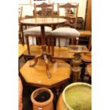 Victorian mahogany side table, 19th Century oak tripod table, octagonal centre table,